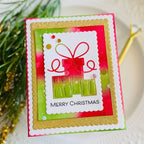 Simon Says Stamp A2 Scalloped Rectangles Wafer Dies 8021sd STAMPtember Christmas Card