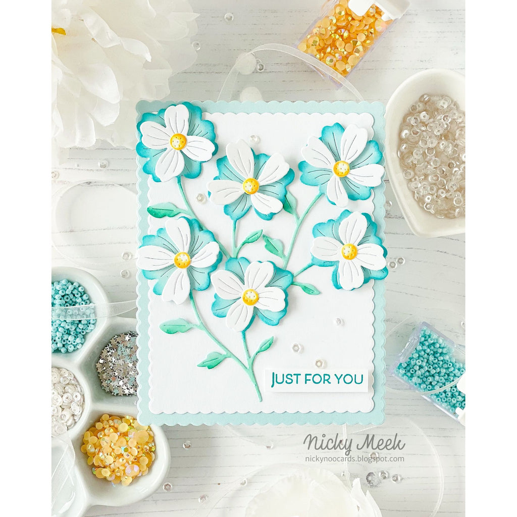 Simon Says Stamp A2 Scalloped Rectangles Wafer Dies 8021sd STAMPtember For You Card