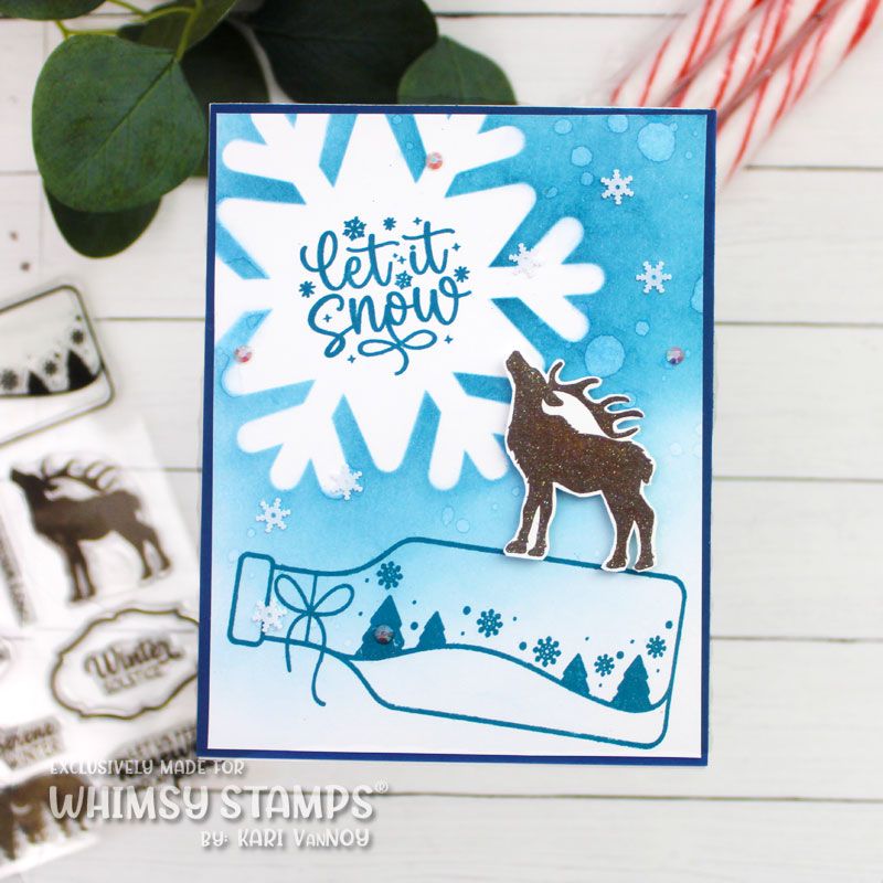 Whimsy Stamps Winter Solstice Clear Stamps wsd468 let it snow