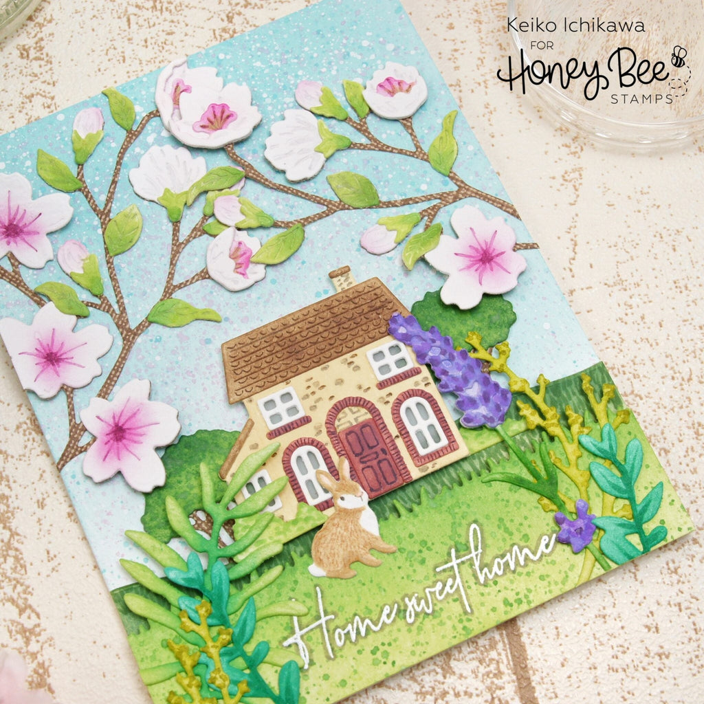 Honey Bee Spring Cottage Village Dies hbds-spctv Home Sweet Home Card | color-code:ALT01