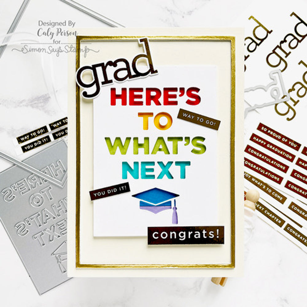 Simon Says Stamp A7 Nesting Frames Wafer Dies 1049sd Celebrate Grad Card | color-code:ALT01