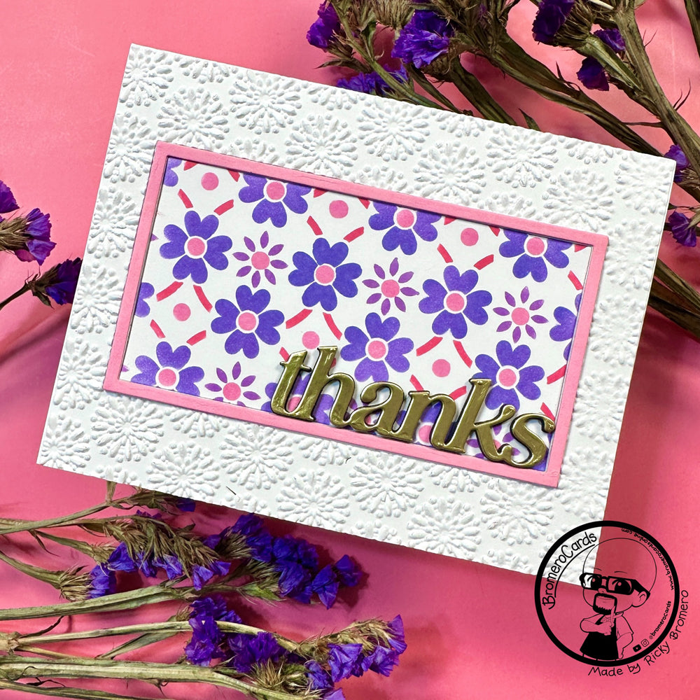 Simon Says Stamp A7 Nesting Frames Wafer Dies 1049sd Celebrate Thanks Card