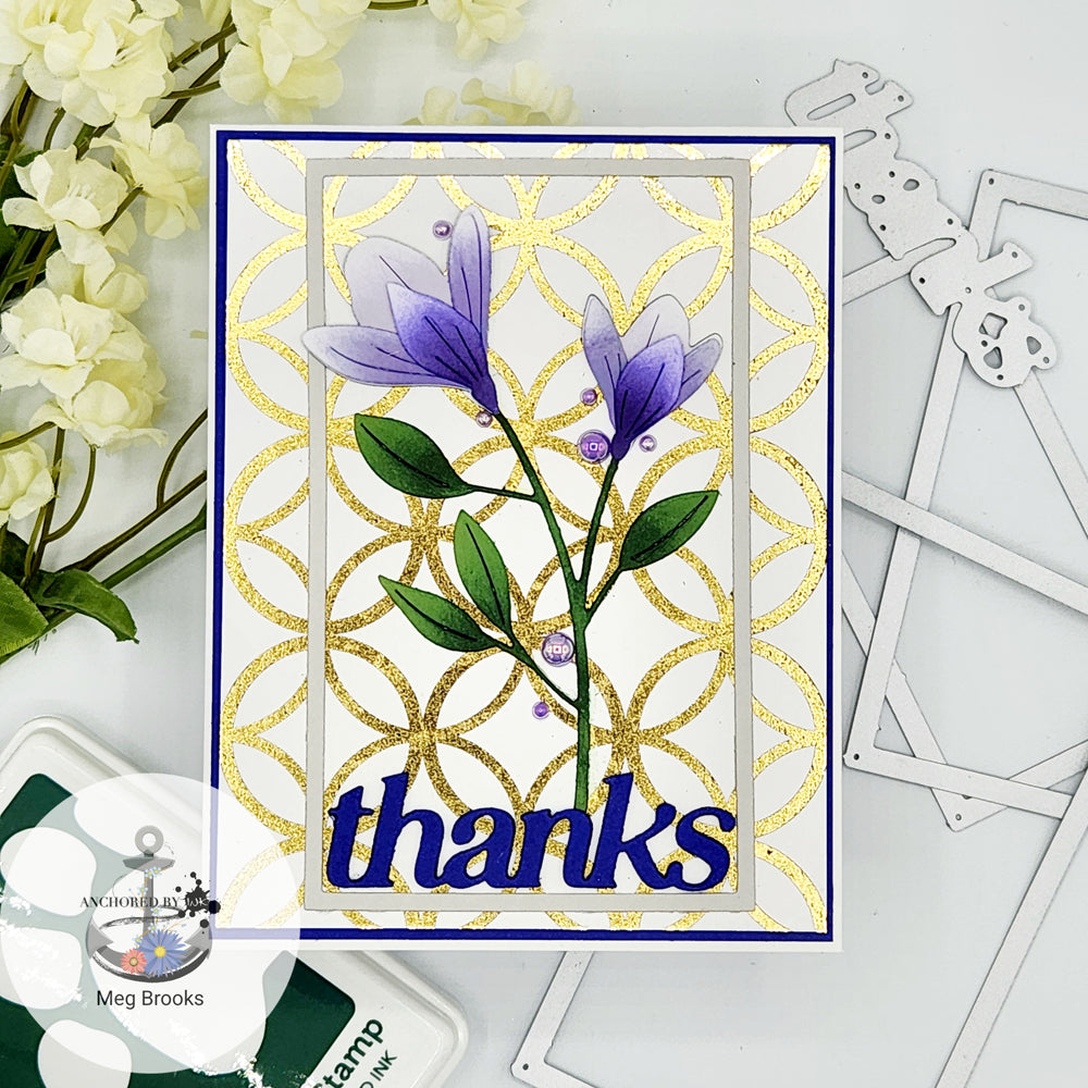 Simon Says Stamp A7 Nesting Frames Wafer Dies 1049sd Celebrate Thanks Card