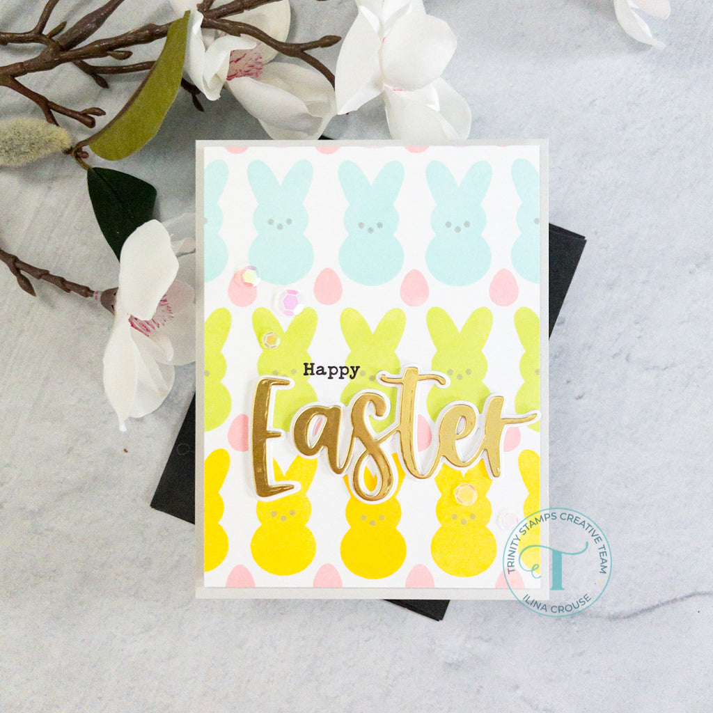 Trinity Stamps Peep Show Clear Stamp Set tps-228 Happy Easter Peeps Card | color-code:ALT03