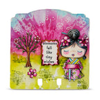 AALL & Create A Moment To Blossom A7 Clear Stamp Set 1354 pink background flowers everywhere