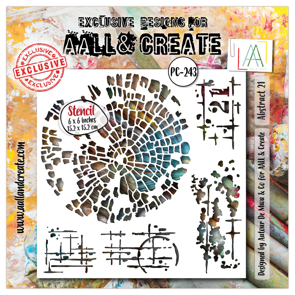 AALL & Create Abstract 21 6x6 Stencil 243