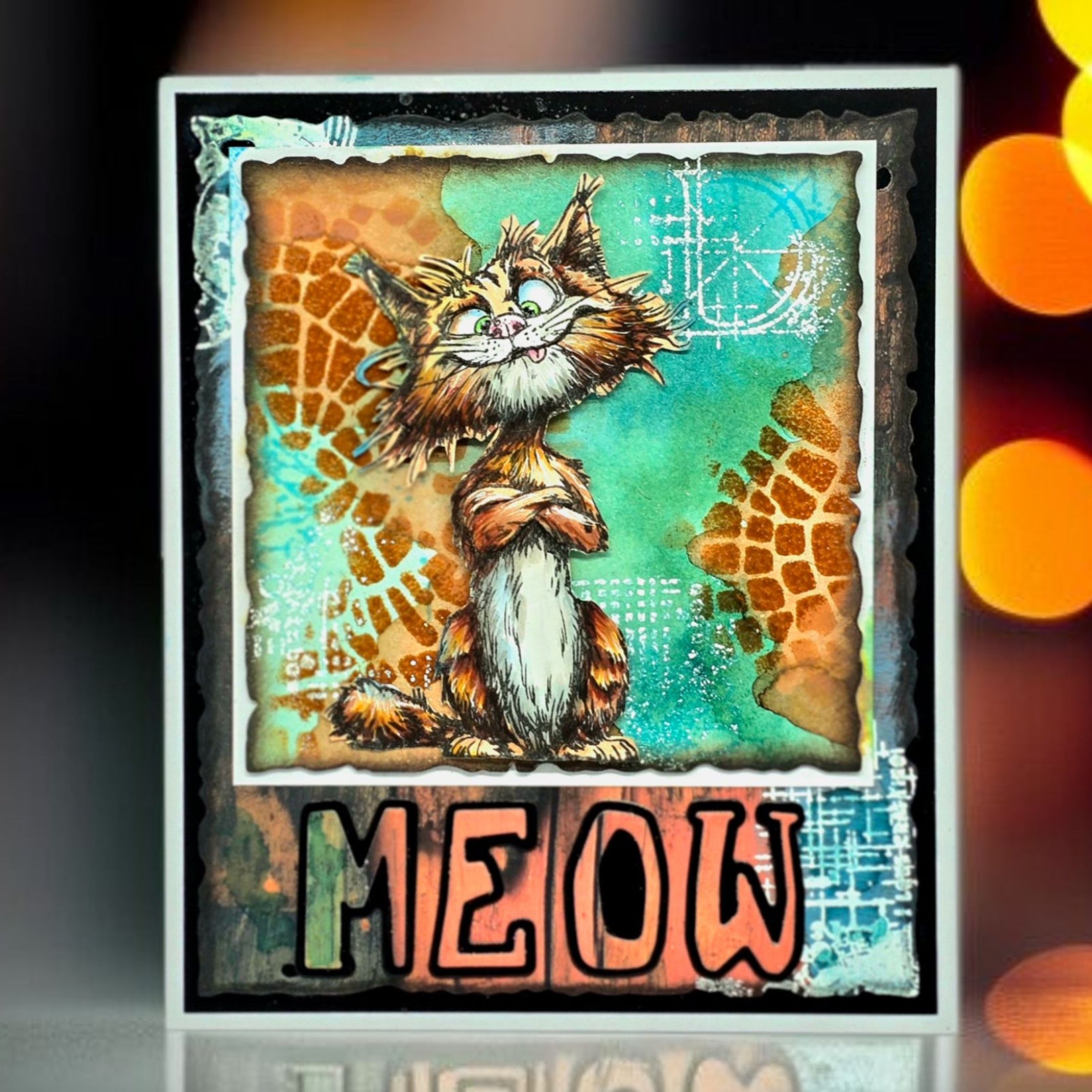 AALL & Create Abstract 21 6x6 Stencil 243 meow
