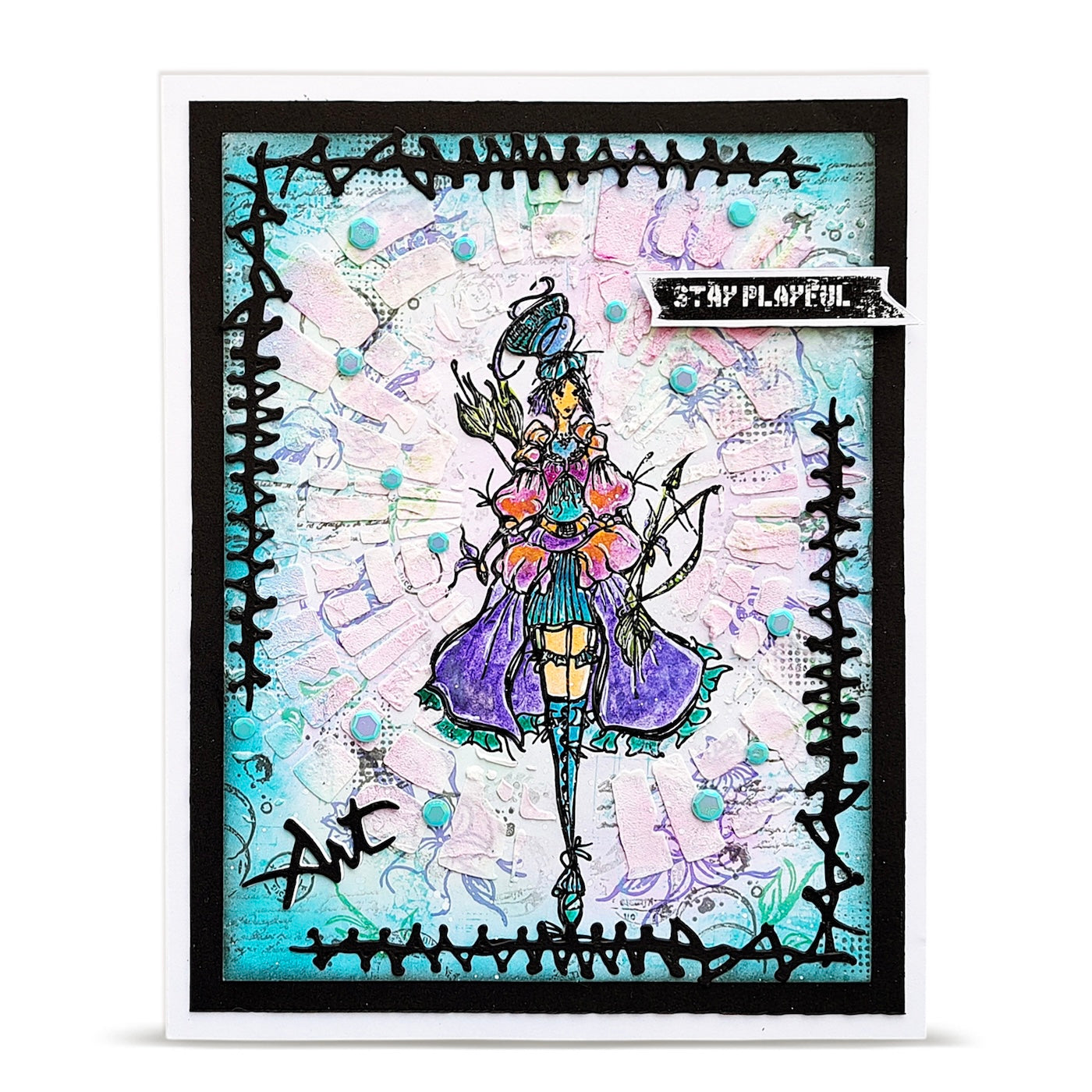 AALL & Create Aether Huntress A6 Clear Stamp Set 1463 stay playful