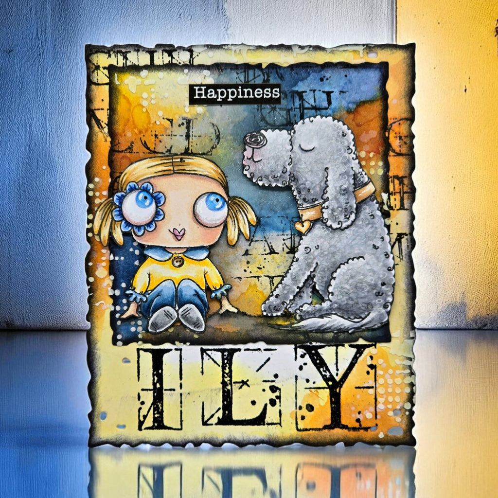 AALL & Create Aged Manuscript A5 Clear Stamp Set 1275 happiness