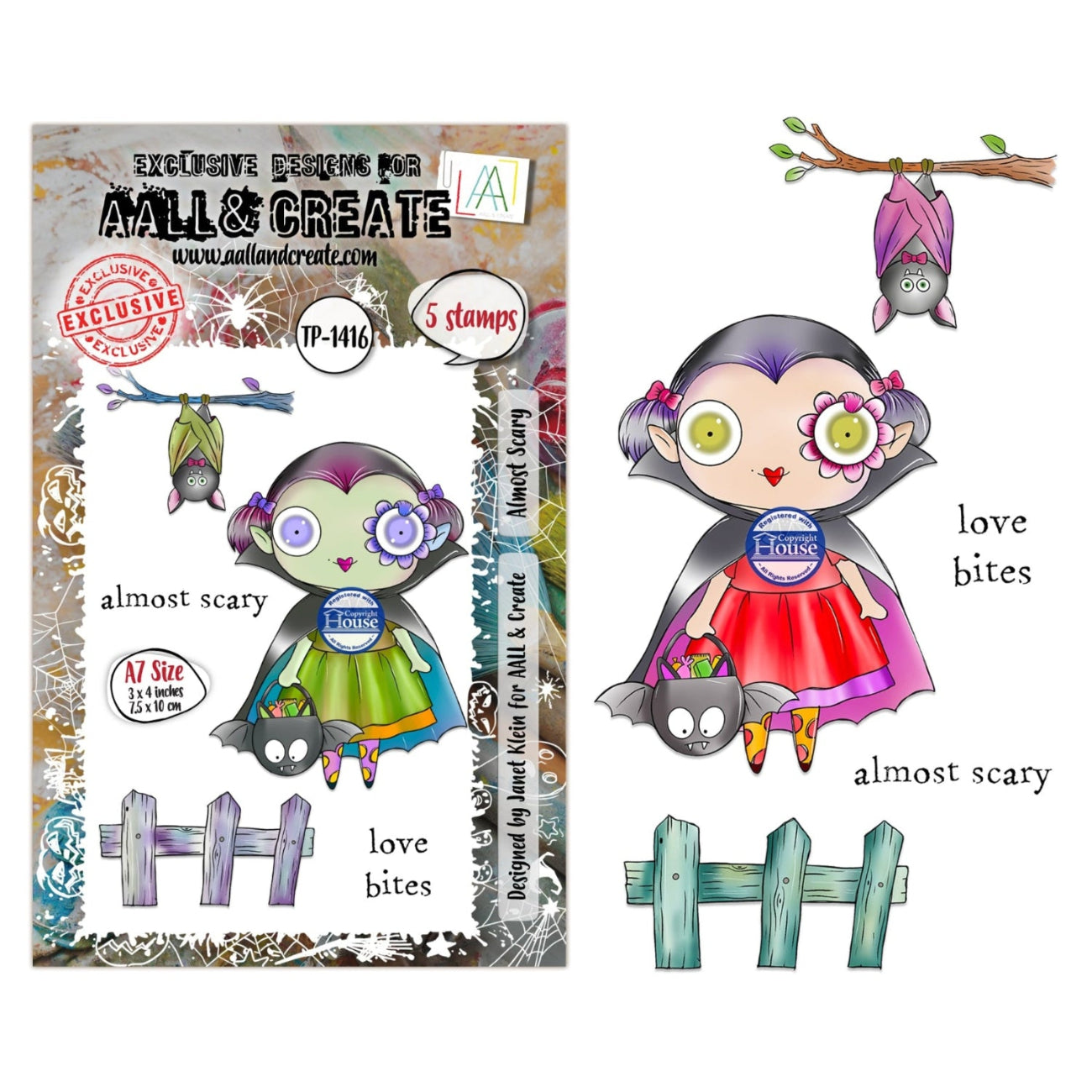AALL & Create Almost Scary A7 Clear Stamp Set 1416