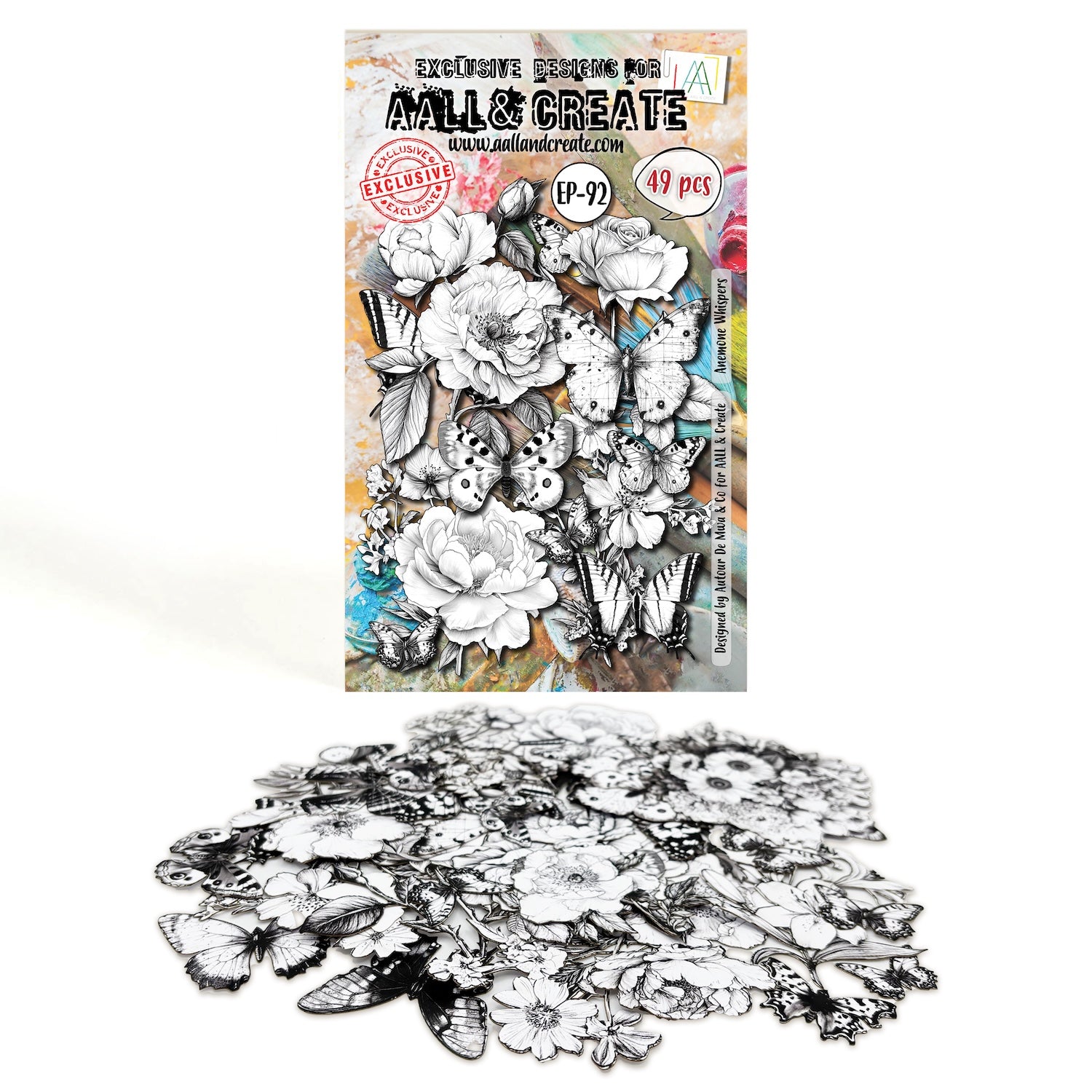 AALL & Create Anemone Whispers Ephemera Die Cuts ep-92
