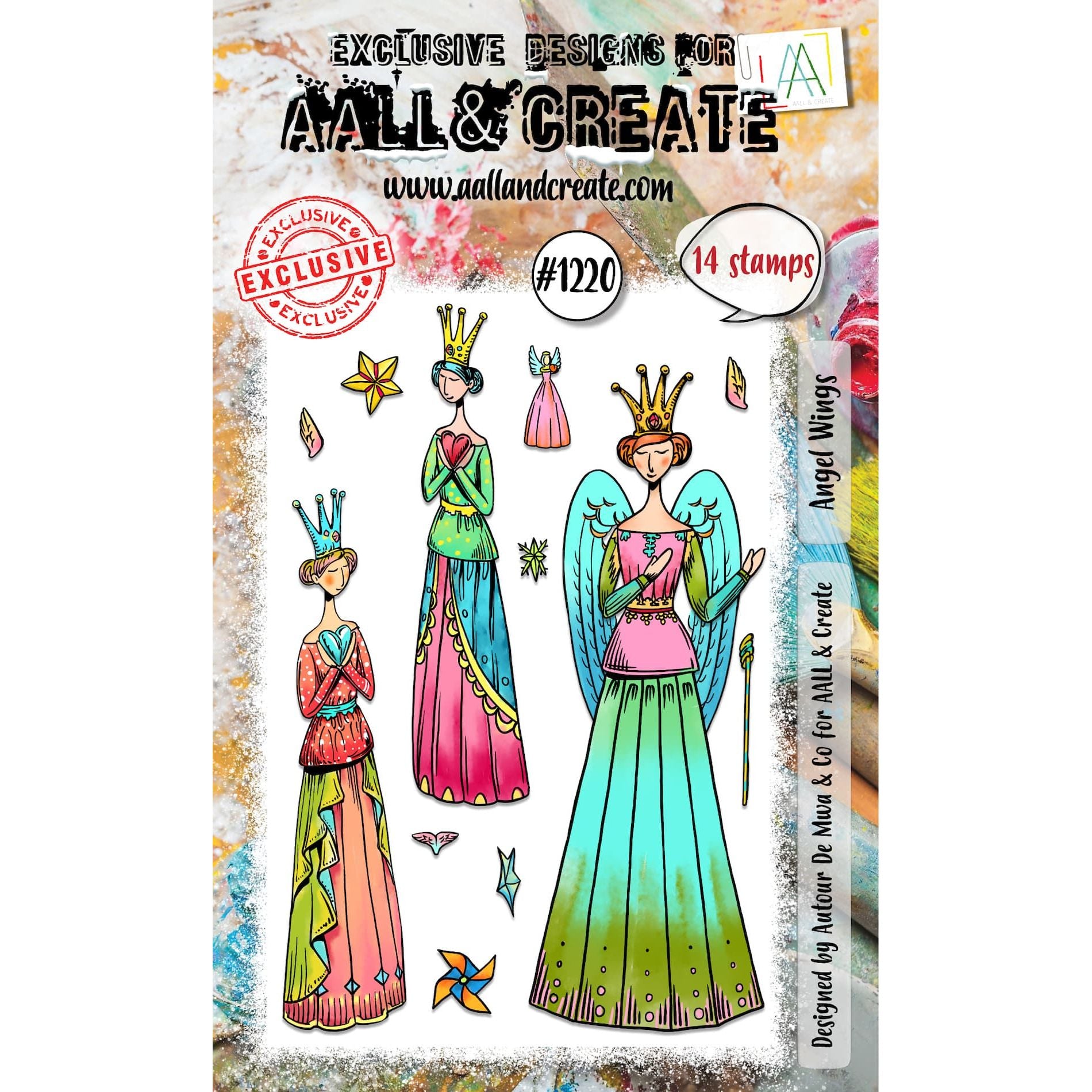 AALL & Create Angel Wings A6 Clear Stamp Set 1220*