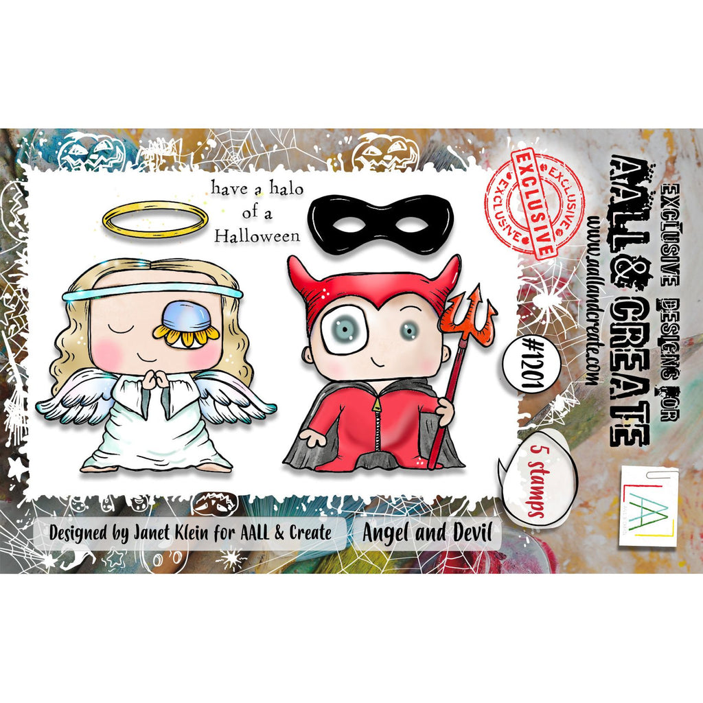 AALL & Create Angel and Devil A7 Clear Stamp Set 1201