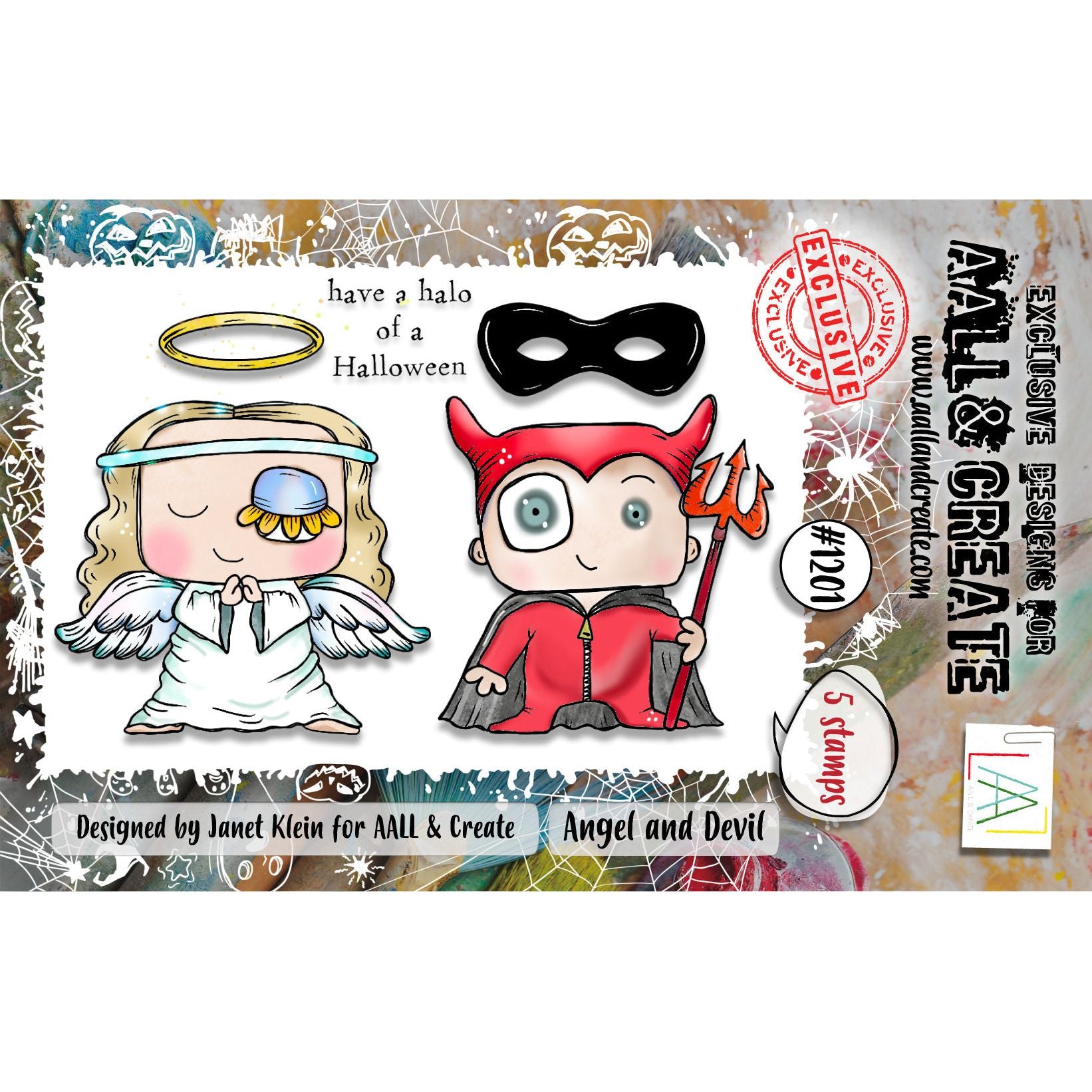AALL & Create Angel and Devil A7 Clear Stamp Set 1201