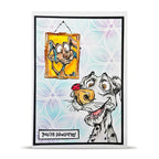 AALL & Create Antique Mirrors Dies di-133 white dog lady bug you're pawsome card