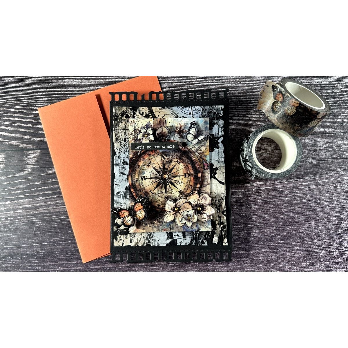 AALL & Create Antique Wayfinder Layer It Up Washi Tape 115 go somewhere
