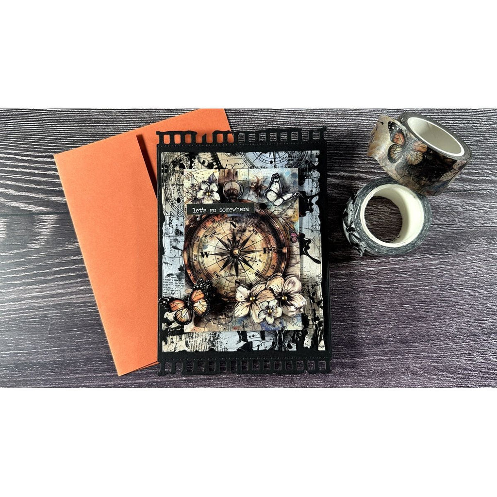 AALL & Create Antique Wayfinder Layer It Up Washi Tape 115 go somewhere