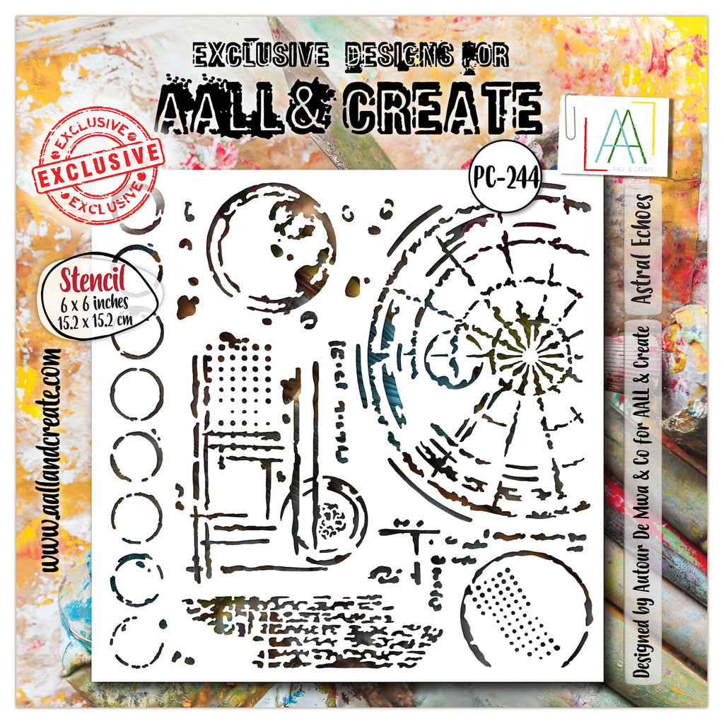 AALL & Create Astral Echoes 6x6 Stencil 244