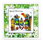 AALL & Create Autour De Mwa Festive Friends Stamp Pack pck-adm001 birds with hats presents christmas card