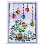 AALL & Create Autour De Mwa Festive Friends Stamp Pack pck-adm001 dog with scarf ornaments hanging card