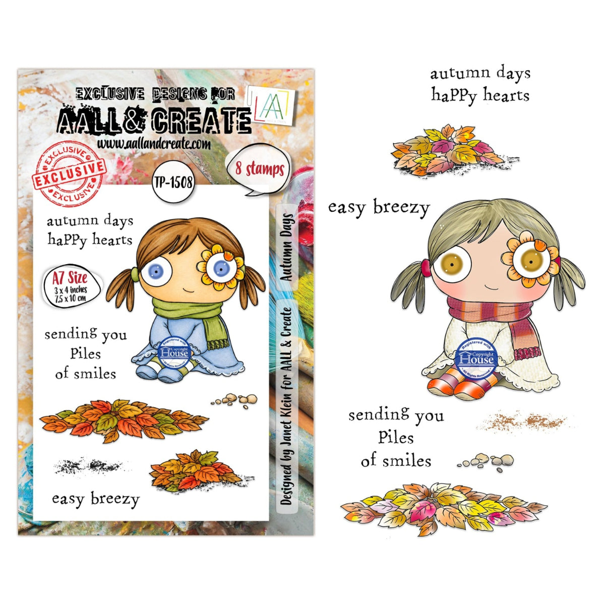 AALL & Create Autumn Days A7 Clear Stamp Set 1508
