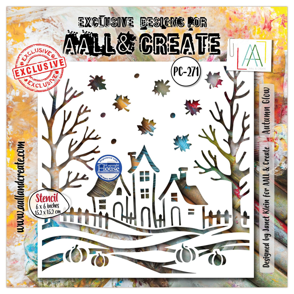 AALL & Create Autumn Glow 6x6 Stencil pc-271