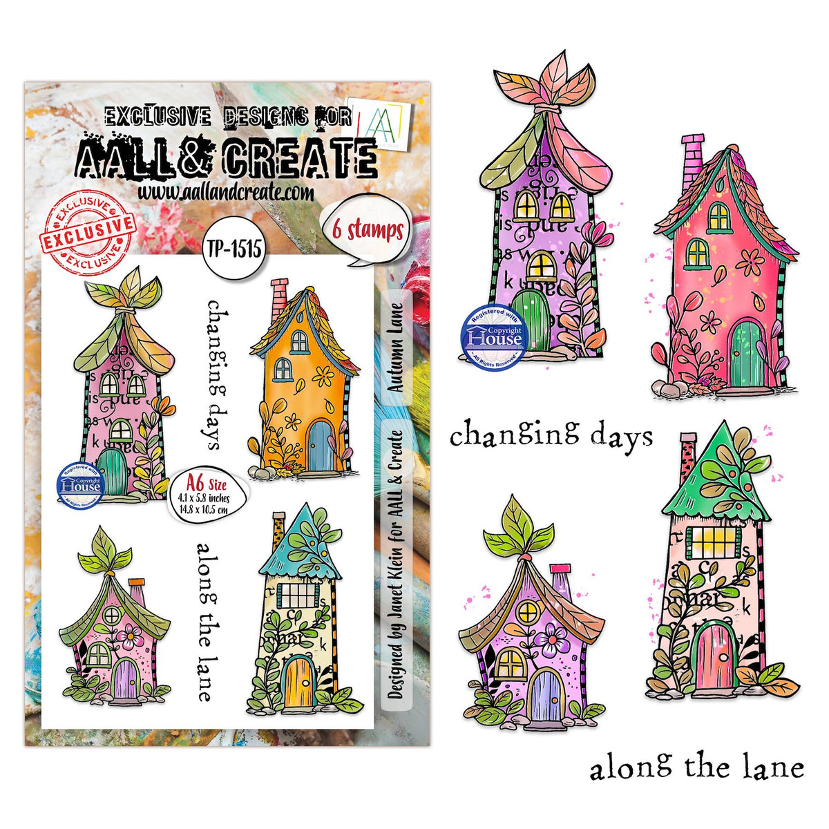 AALL & Create Autumn Lane A6 Clear Stamp Set 1515