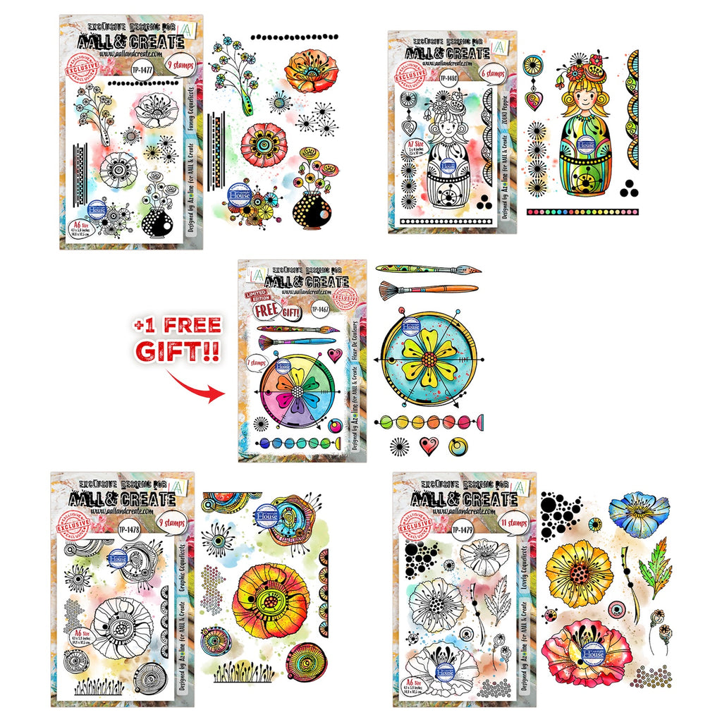 AALL & Create Azoline Lovely Couleurs Stamp Bundle pck-az001