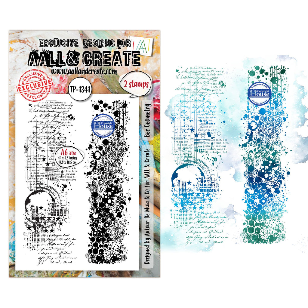 AALL & Create Bee Geometry A6 Clear Stamp Set 1341