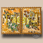 AALL & Create Belle Nature A6 Clear Stamp Set 1526 postage stamps leaves with dots lined leaves card fatima