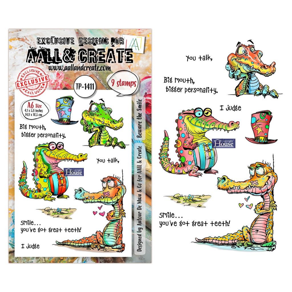 AALL & Create Beware the Smile A6 Clear Stamp Set 1411