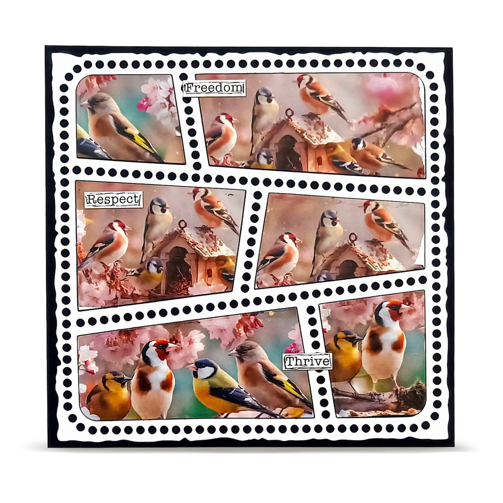 AALL & Create Bird Feast Layer it up Washi Tape mt-154 birds on birdhouse pink flowers freedom thrive respect
