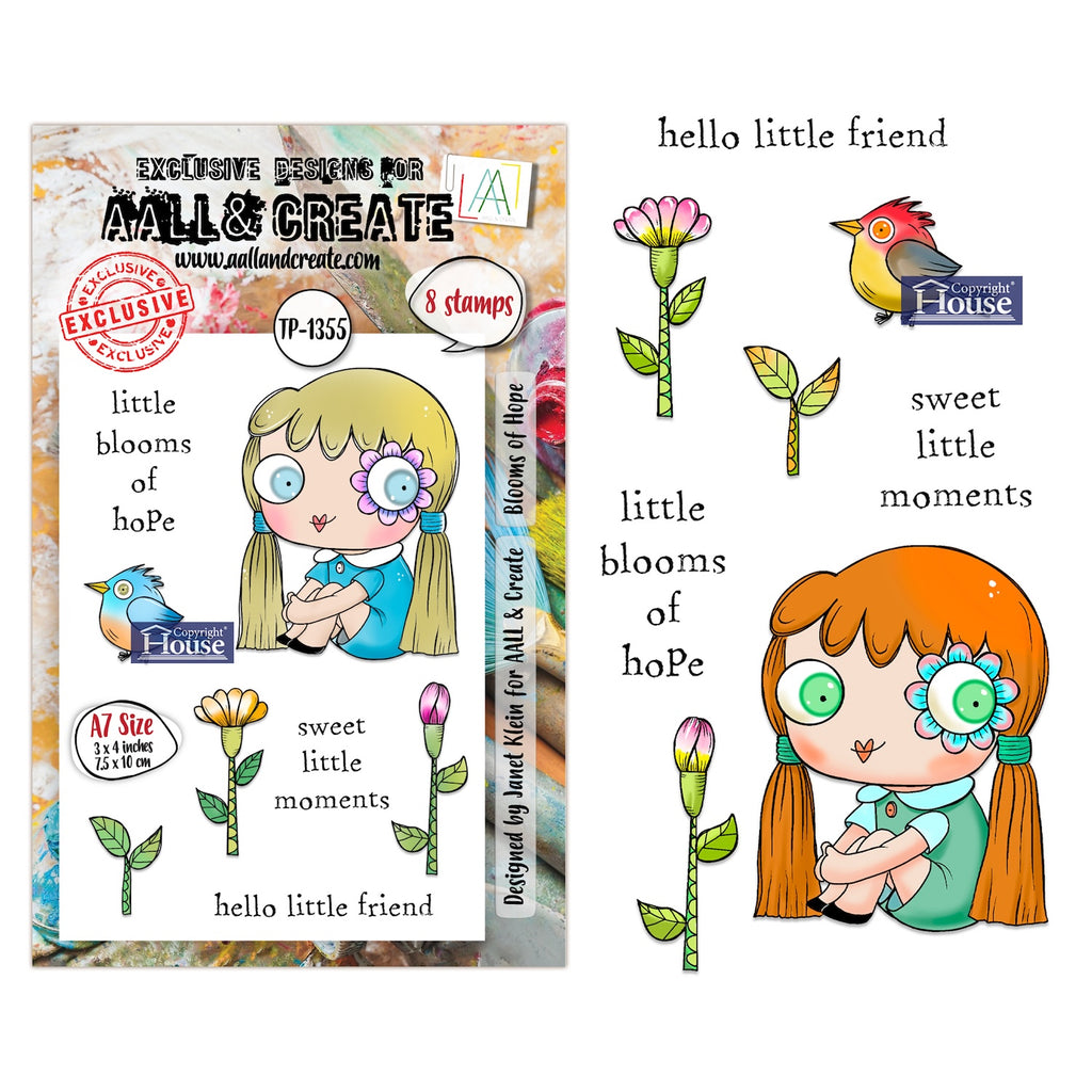 AALL & Create Blooms of Hope A7 Clear Stamp Set 1355
