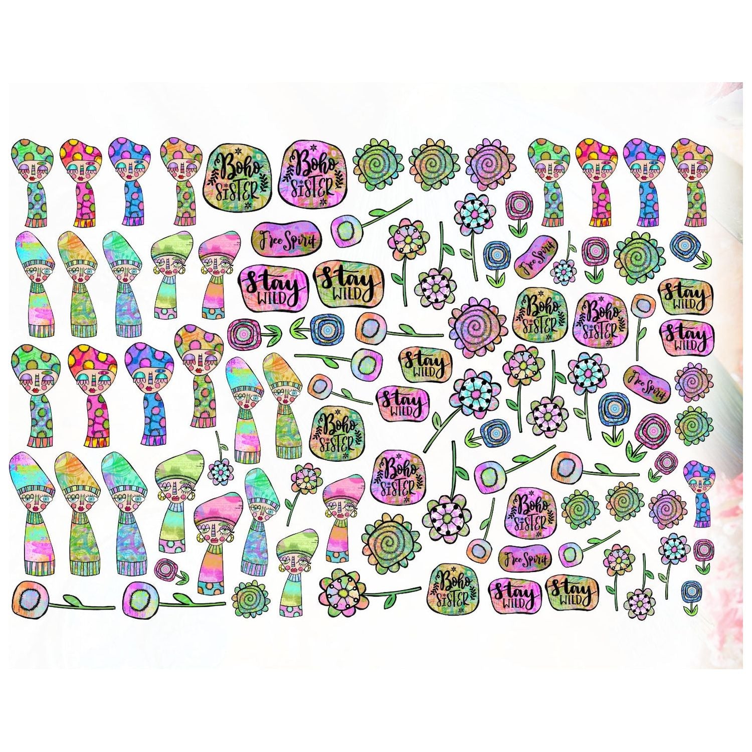 AALL & Create Bohemians Ephemera Die-Cuts ep-91 pieces