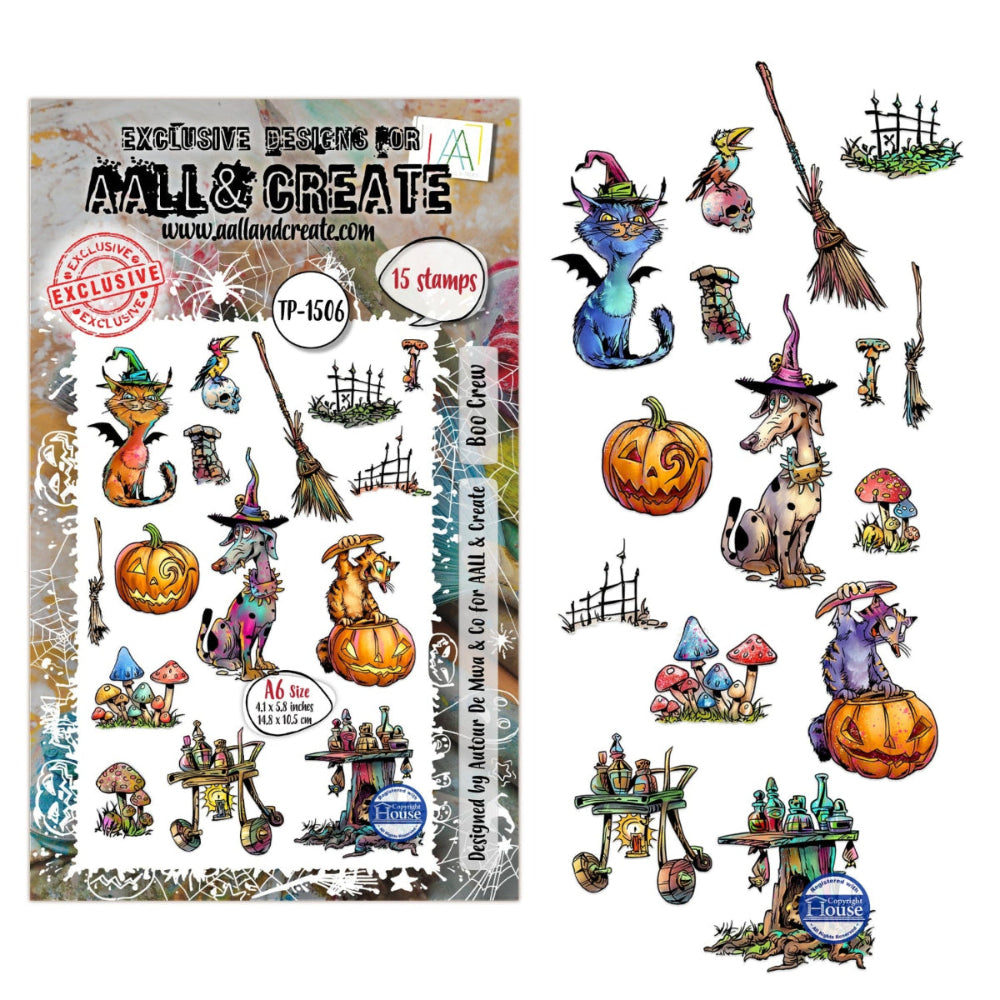 AALL & Create Boo Crew A6 Clear Stamp Set 1506