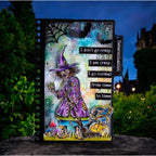 AALL & Create Boo Crew A6 Clear Stamp Set 1506 bat mushrooms purple witch outfit halloween card