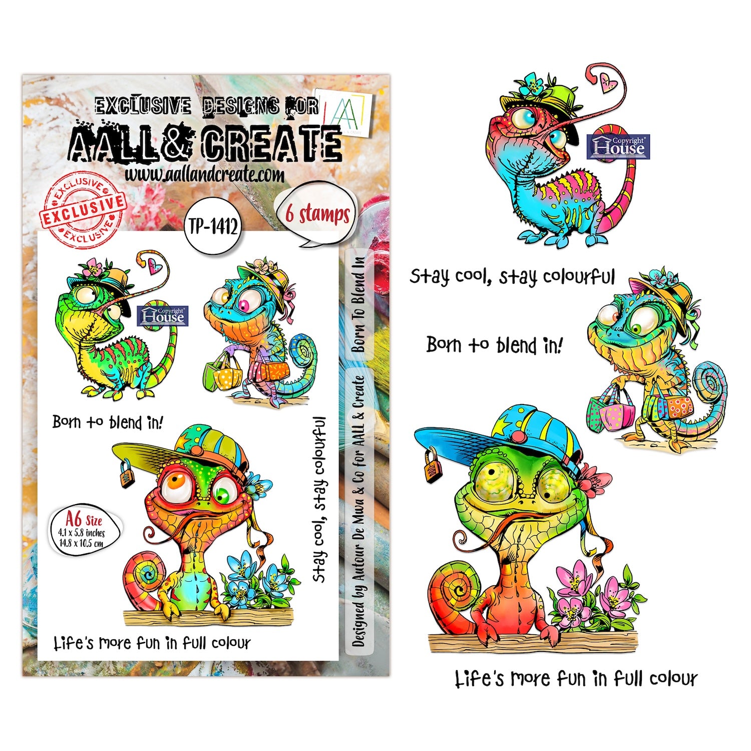 AALL & Create Born To Blend In A6 Clear Stamp Set 1412