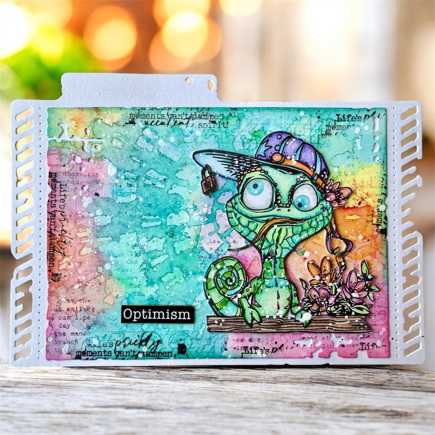 AALL & Create Born To Blend In A6 Clear Stamp Set 1412 optimism