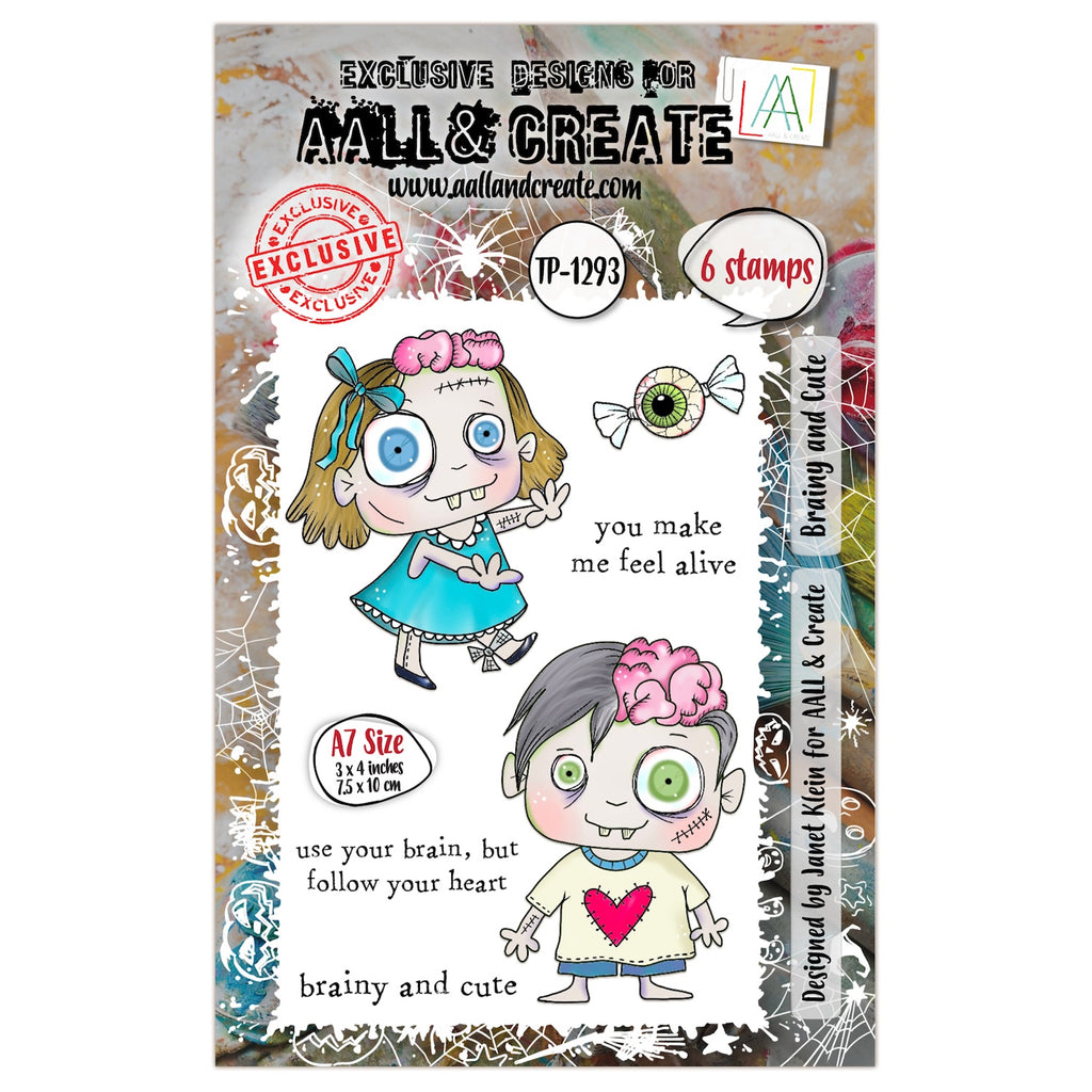 AALL & Create Brainy and Cute A7 Clear Stamps 1293
