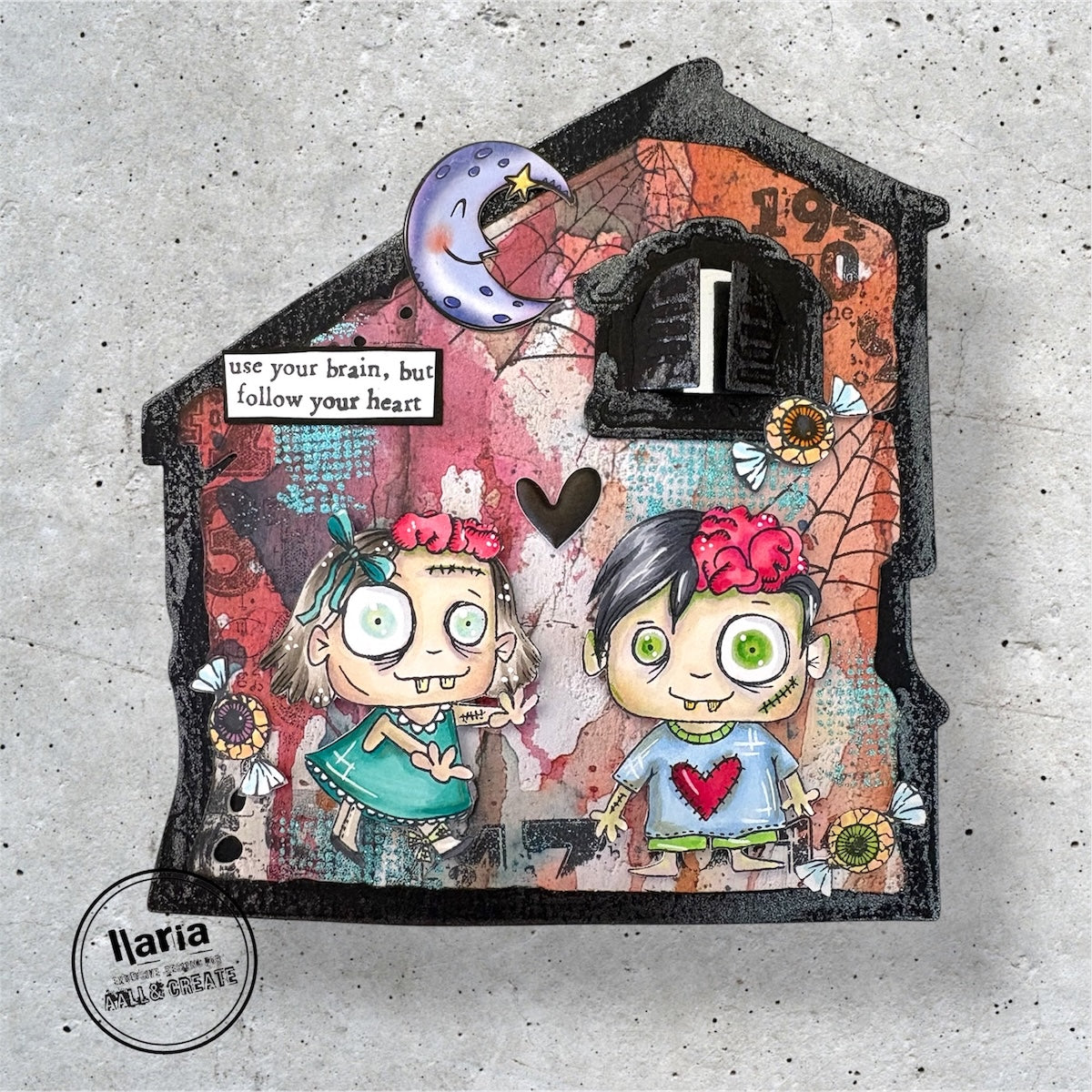 AALL & Create Brainy and Cute A7 Clear Stamps 1293 zombie