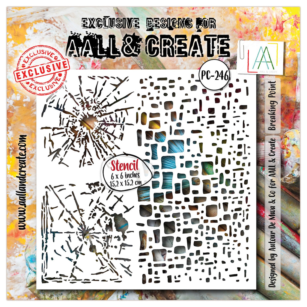 AALL & Create Breaking Point 6x6 Stencil 246