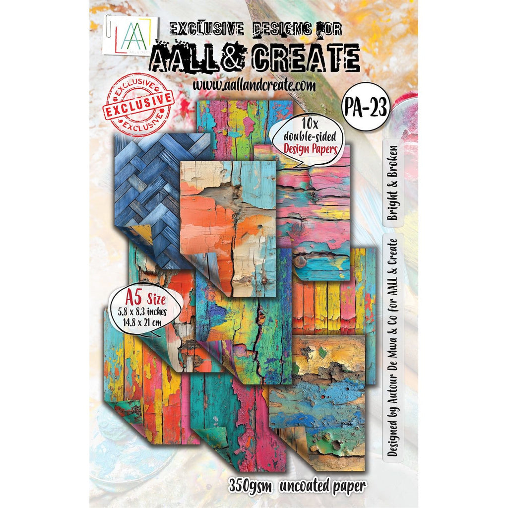 AALL & Create Bright and Broken Timber Tints A5 Design Paper pa023