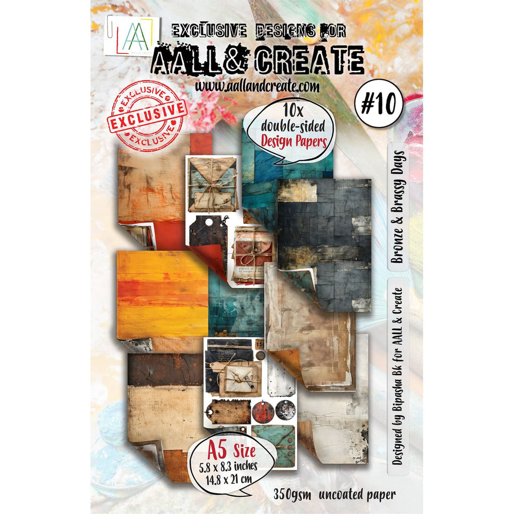 AALL & Create Bronze & Brassy Days A5 Designer Paper pa-010*