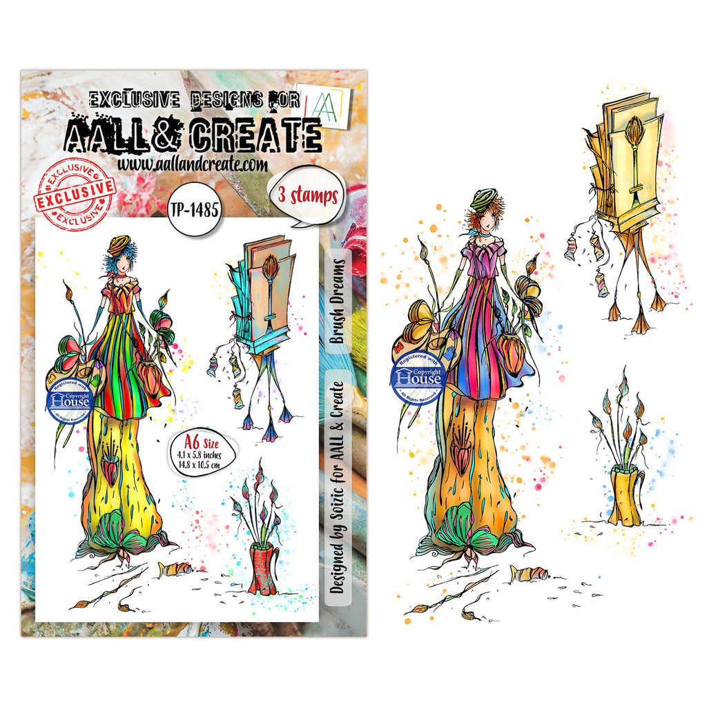 AALL & Create Brush Dreams A6 Clear Stamp Set 1485