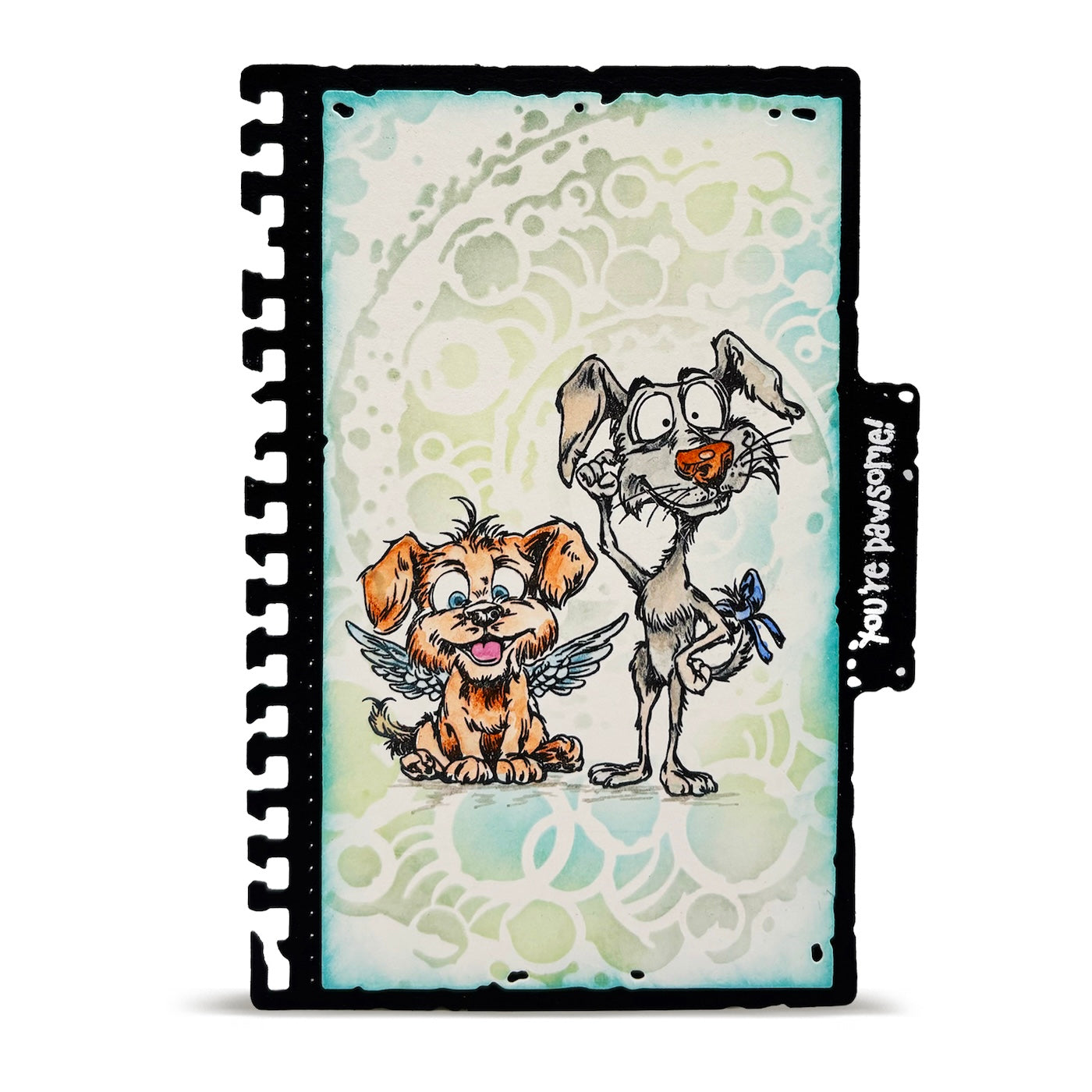 AALL & Create Bubble Field 6x6 Stencil pc-261 dogs