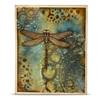 AALL & Create Bubble Field 6x6 Stencil pc-261 dragonfly