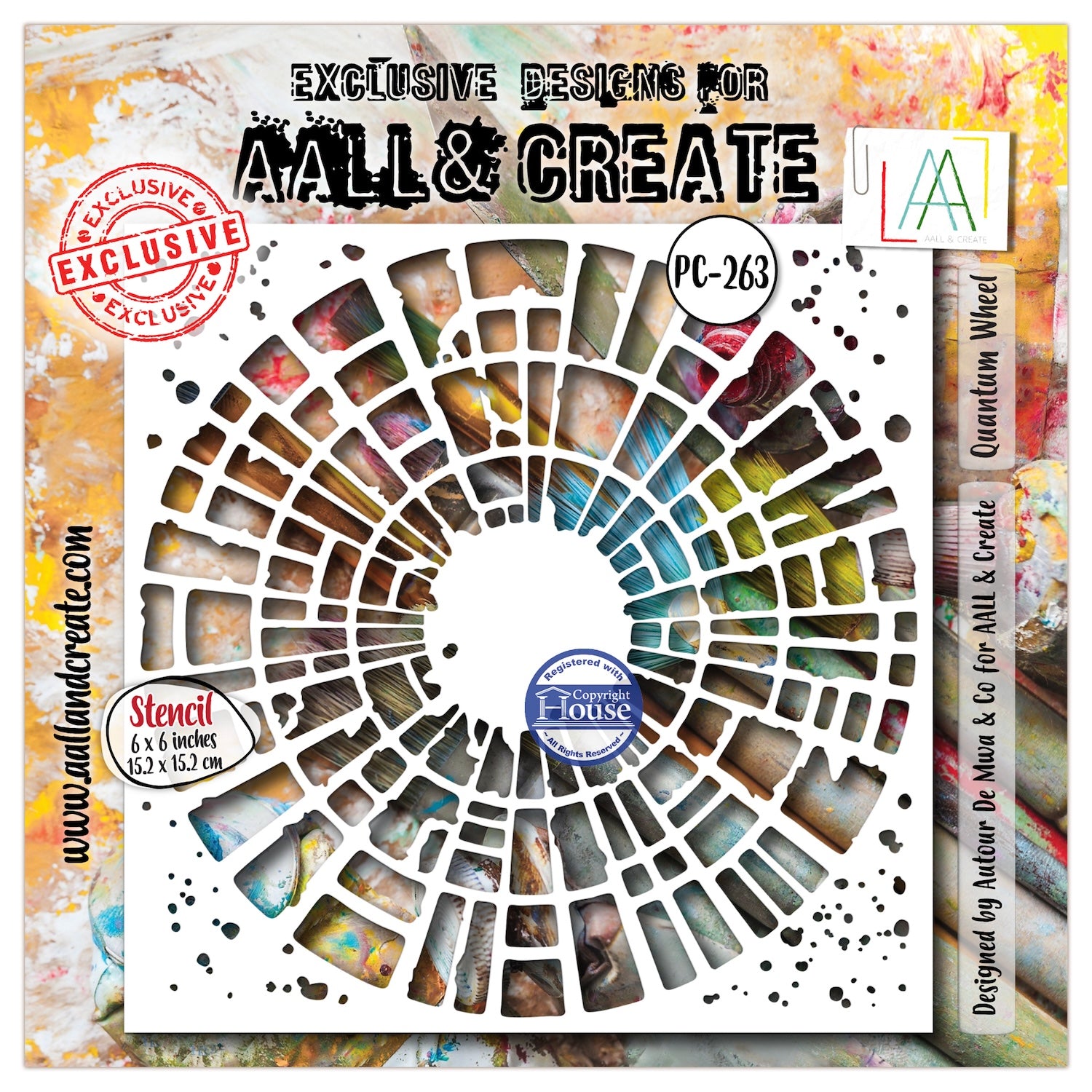 AALL & Create Bubble Field 6x6 Stencil pc-263