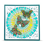 AALL & Create Bubble Field 6x6 Stencil pc-263 butterfly