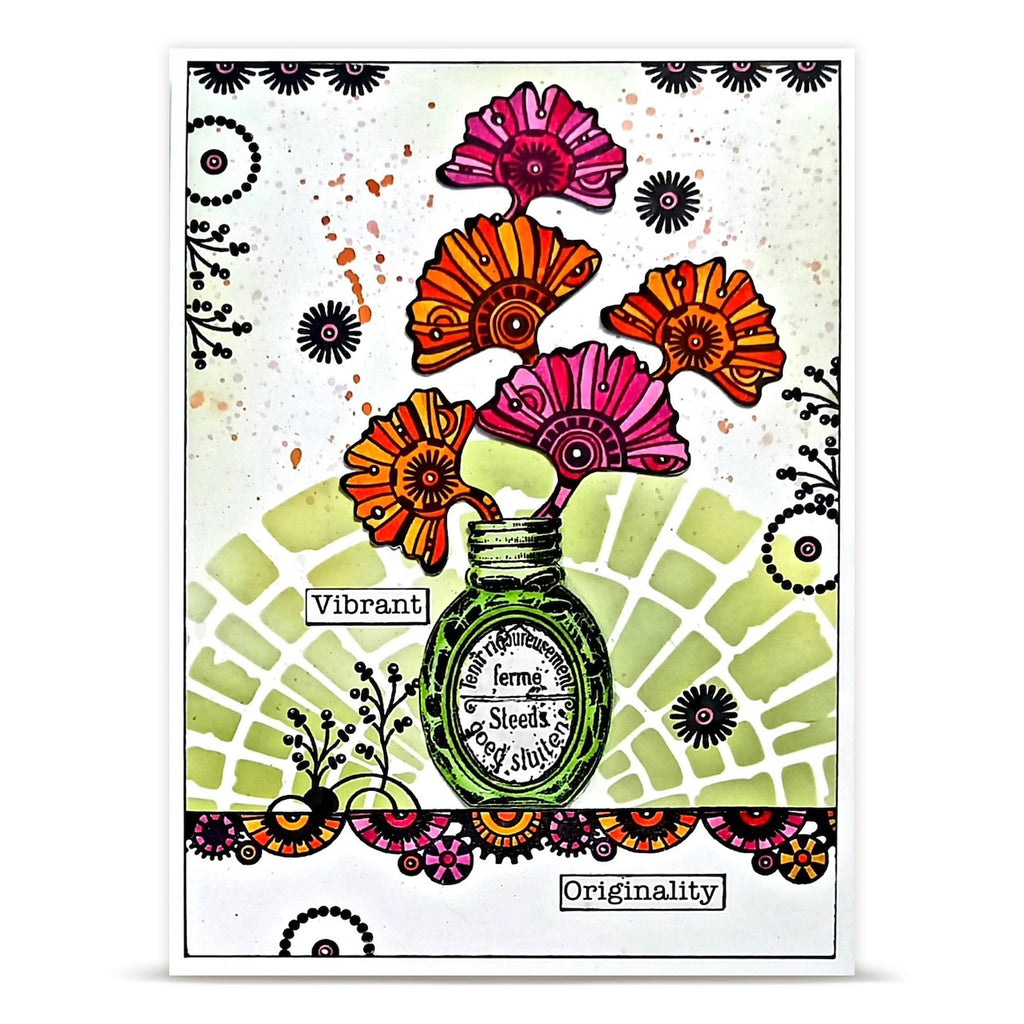 AALL & Create Bubble Field 6x6 Stencil pc-263 vibrant originiality