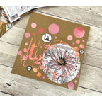 AALL & Create Bursting Buds Die di-013 flower in circle pink circles art card